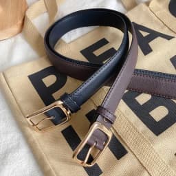 Women's Black Leather Belt Versatile High-End Retro Style Casual Waist Accessory for Jeans Summer Student Fashion