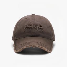 Letter Three-dimensional Embroidery Soft Top Rough Edge Men's BaseballCap European and American Fashion Versatile Cap Adjustable