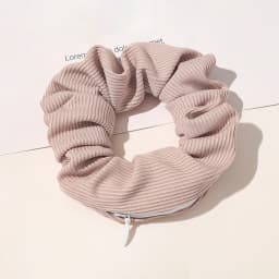 Designer Zip Scrunchies For Girls Pastel Colors Hairties for Bun Hairstyle Hair Accessories for Women Zipper Pocket Chouchous