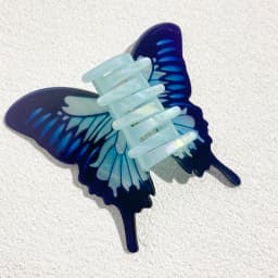Blue Gradient Color Butterfly Acrylic Big Hair Claw Clip For Women Girls New Fixed Ponytail Crab Clamp Hair Accessories Tool