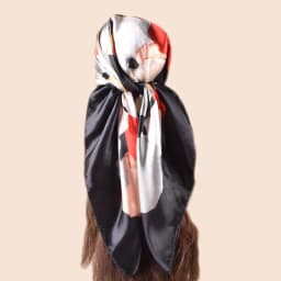 High Quality Shawl Satin Silk Square Scarf Women Flower Neckerchief Ladies Headband Hair Bands Print Foulard Hijab Wraps Bandana
