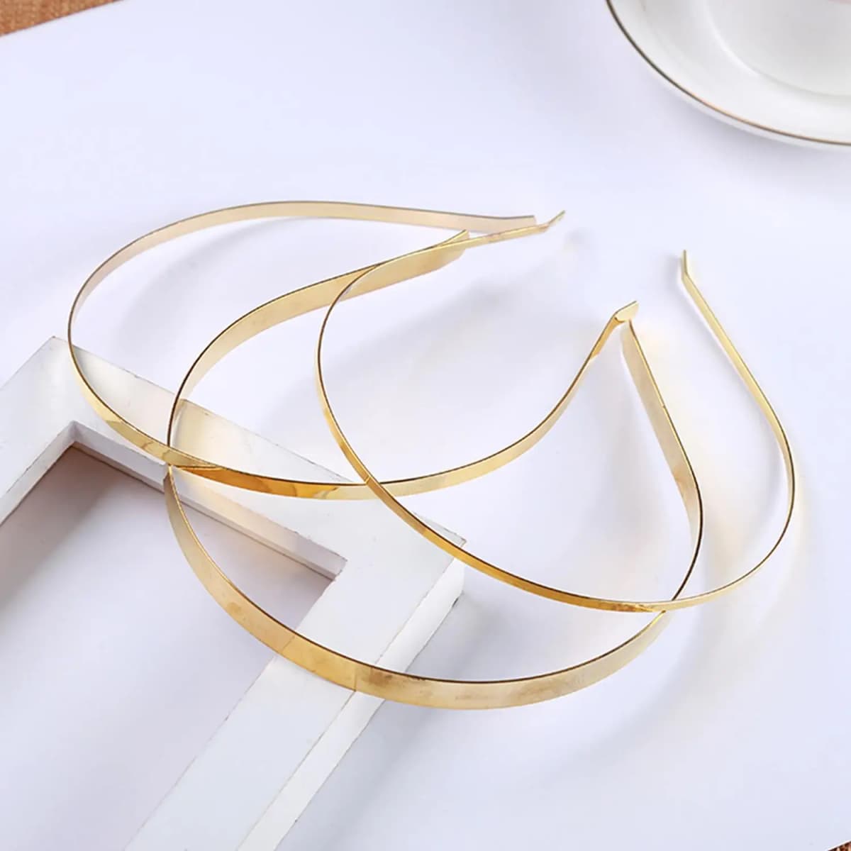Metal Headbands Blank Smooth Hair Hoop Band DIY Hairband Plain Thin Bulk Headbands for Men Women Jeweley Hair Accessories