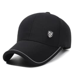 Summer Men's Black Breathable Cap Versatile Korean Version Versatile Men's Baseball Outdoor Recreational Fishing Sun Hat 56-60cm