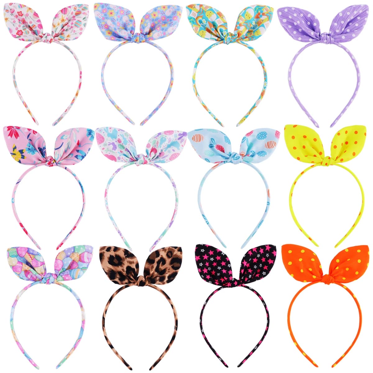 Cute Bunny Ear Easter Headband Non-Slip Rabbit Flower Hair Hoop Fashionable Girl Hair Accessories for Women
