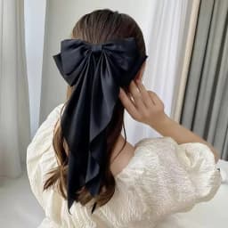 Solid Soft Satin Large Bow Ribbon Hair Clip For Women Girls Sweet Ornament Headbands Hairpin Barrette Fashion Hair Accessories