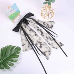 New Chinese Ink Style Bow Hair Clip Long Ribbon Ancient Hanfu Hair Accessory
