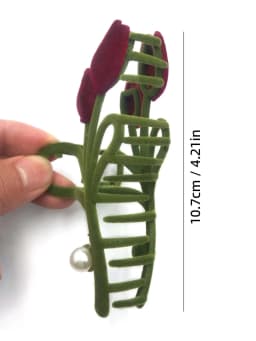 1Pcs Fashion Velvet Tulip Flower Hair Claws For Women Girls Hair Accessories