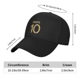 Personalized Mbappes 10 Football Baseball Cap Outdoor Women Men's Adjustable French KM Soccer Dad Hat Autumn