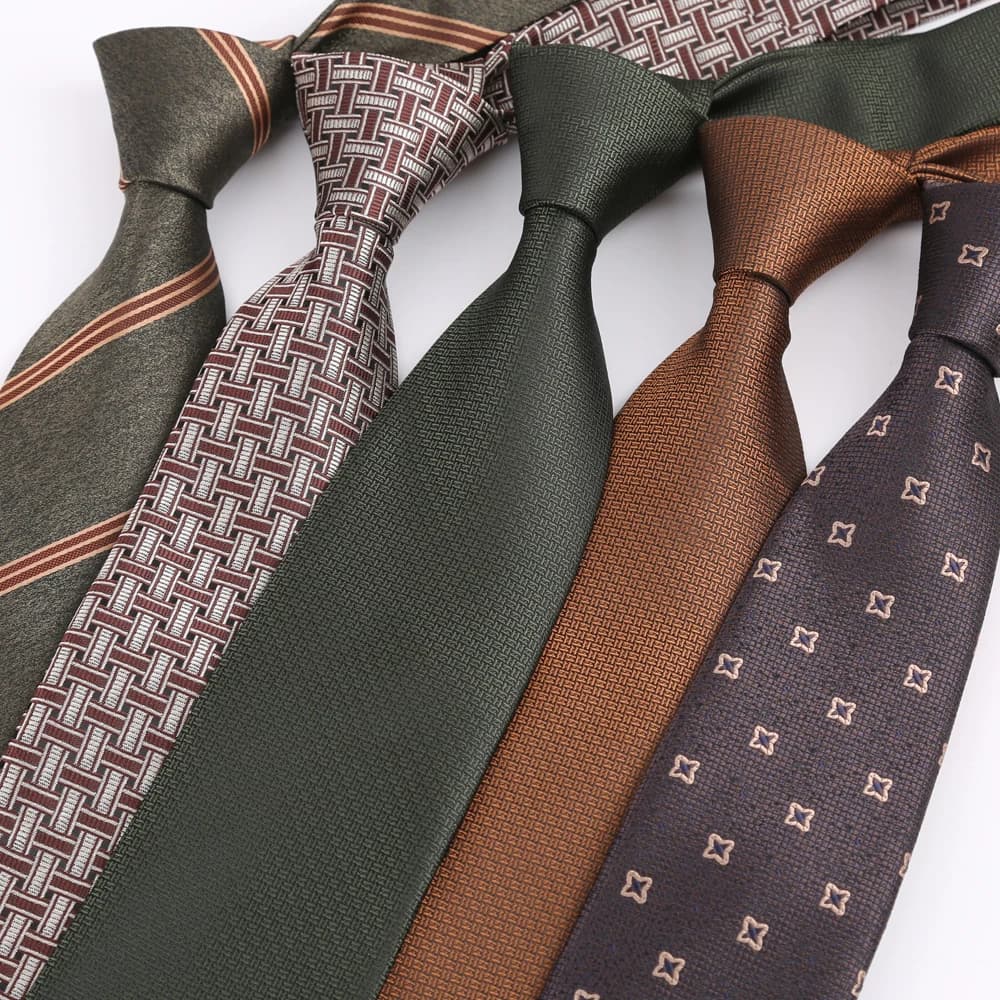 Luxury 8CM Mens Ties Necktie Solid Twill Stripes Plaids Ties For Man Groom Neck Tie For Business Party