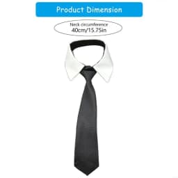 Fashionable Shirt False Collar with Necktie Front for Women's Detachable Collar