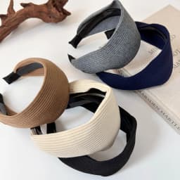 Retro Knitted Widened Headband for Women Elegant Simplicity All-Match Going Out Hairband Fashion Hair Accessories