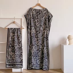 NEW Fashion Summer Dress With Big Scarf Dubai Turkey Kaftan Muslim Loose Abaya Women African Casual Maxi Peacock Shawl Robe