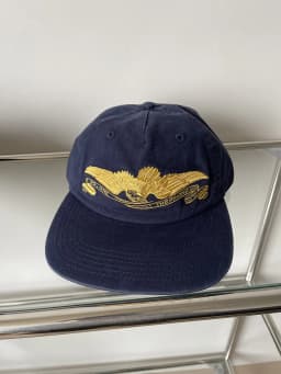Retro American Baseball Cap Adjustable Wide Brim Women's Eagle Embroidery Sunshade Flat Cap Duckbill Hat Couple