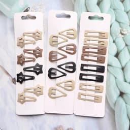 8Pcs/set Japanese Korean New Coffee Color Matte Bb Clip Metal Bangs Broken Hairpin DIY Paint Hairpin Hair Accessories