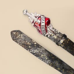 Sword and Heart Creative Design Women's Belt Retro Printed Belt Versatile Casual Decoration