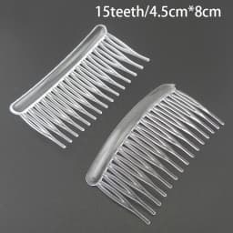 20PCS Various Sizes Clear Plain Plastic Hair Combs Hairpin for DIY Hair Accessories Transparent White Side Comb for Crown