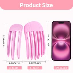 2PCS Hair Volume Clip for Fluffy Bangs, Easy High Crown Volume Comb for Women, Volumizing Hair Clips Instant No-Trace Hair Root