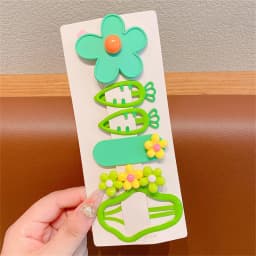 6Pcs Cartoon Colorful Hair Clips Girls Cute Flower Heart Hairpins Baby Hairclip Barrettes Hairpin Headwear Kids Hair Accessories