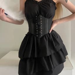 Women Corset Punk Black Wide Belt Leather Slimming Body Belts For Women Cummerbunds Elastic High Waist Belt Female Dress Corsets