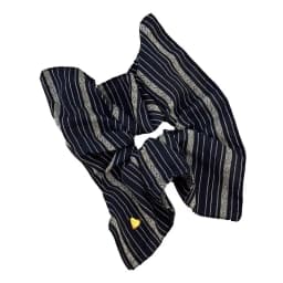 Retro Striped Square Scarf Hair Band Large Intestine Hair Band Female Niche Design Sense Square Headrope Temperament Hair