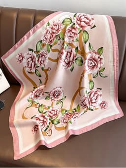 70cm Scarf Simulated Silk Women Summer Shawls And Wrap Hijab Scarves Femme Pashmina Echarpe Designer Beach Stole Bandana