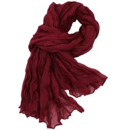 Solid Color 180*90cm Cotton Linen Scarf Retro Autumn Winter New Warm Silk Pleated Retro Thin Long Strip Shawl Men and Women's