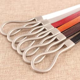 Simple Women's Genuine Leather Knotted Skinny Belt with Skirt Coat Tight Waist Luxury Decoration
