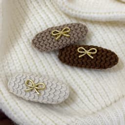 Retro Woolen Braided Bow Hair Clips Autumn/winter Solid Color HairPins Bangs Clip for Woman Girls Sweet Cute Barrettes Headdress