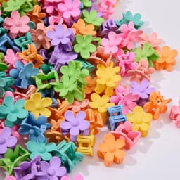 10PCS Cute Candy Color Mini Matte Flower Hair Crab Claw Clips For Women Girl Sweet Side Clip Barrette Hairpin Hair Accessories