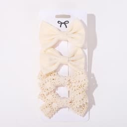 4Pcs/Set Solid Color Lace Hair Clips for Girls Handmade Velvet Bowknot Baby Hairpins Headwear Hair Accessories Wholesale