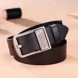 New Leather Cowhide Men's Belt Fashion Metal Alloy Pin Buckle Adult Luxury Brand Jeans Business Casual Waist Male Strap Brand