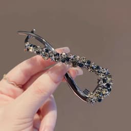 Fashion Rhinestone Banana Clip Hair Clasp Elegant Irregular Women Hair Clip Girl Claw Headdress Hair Accessories Korean Hairpin