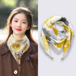 2025 Hot Magnetic Triangle Neck Protection Scarf For Women Cotton Linen Scarf High-end Neck Scarf Keep Warm High Quality