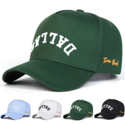 Unisex DALLAS Letter Embroidery Baseball Caps Spring and Autumn Outdoor Adjustable Casual Hats Hip Hop Hat Sunscreen Hat