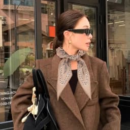 New Fashion Cashew Nut Silk Scarf Thin Bib Sunscreen Neckerchief Decoration High End Neck Clavicle Protection Spring Autumn