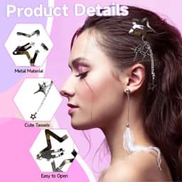 Star Hair Clips Cute Y2k Women's Accessories Durable Metal Glitter Snap Clips Hair Clips Star Bangs Clips Side Clips