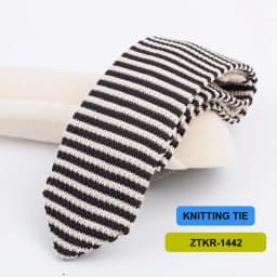 7cm Knitted Ties For Men Slim Fashion Neckties Striped Solid Plain Black Red Knit Tie Men Wedding Daily Casual Neck Cravatas