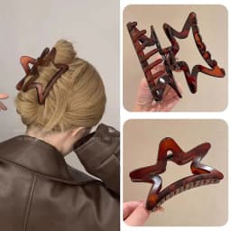 1/2 Pcs Fashion Geometric Hollow Pentagonal Star Hair Claws For Women Girls Party Hair Accessories