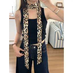 Retro Leopard Print Scarf For Women Narrow Long Hair Tied Fashion Neckerchief Women Belt Scarf Accessories