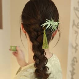 National Style Bamboo Leaf Tassel Hair Clip Womens Curly Hair Side Clip Hair Accessory