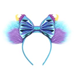 Chic Design Plush Mouse Ears Headband For Girls Turning Red Character Hairband 5" Velvet Bow Party Cosplay Hair Accessories