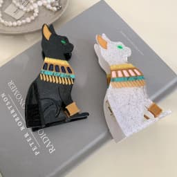 1pc New Personalized Egyptian Cat Acetic Acid Hair Puller, Cute European and American Cat Hair Clip and Accessories