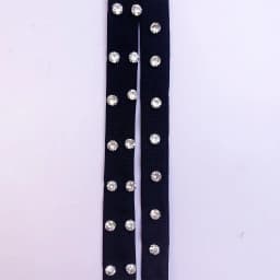 A Handmade Women's Jk School-Style Solid Color Narrow Elastic Band Tie, Diamond Accessories, Suitable for Daily Fashion Wear, Jk Shirts, Uniforms, Events, Performances, Etc