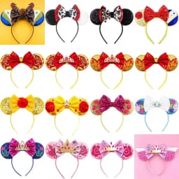 Disney Beauty and the Beast Hairbands Belle Ears Headbands for Kids Girls Enchanted Rose Headwear Women Adults Hair Accessories