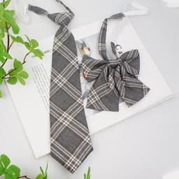 A Set of Two Handmade Jk Ties + Bow Ties, Available in Various Styles, Versatile College-Style Jk Plaid Women's Bow Ties and Ties, There Is Always One That Can Meet Your Needs