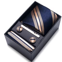 Holiday Gift Box Brand Tie Handkerchief Cufflink Set For Men Necktie Red Paisley Suit Acessorisess Fit Wedding Gravats
