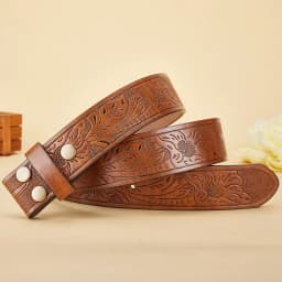 3.8cm Belts Without Buckle PU Leather Belt Body No Buckle Strap for Smooth Buckle Belt High Quality Male Belts