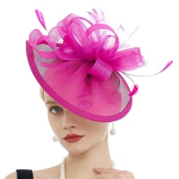 New Charming Fascinators Feather Wedding Drop Mesh Hat Flower Bride Cocktail Tea Party Headwear Women Hat Headban Hair Accessory