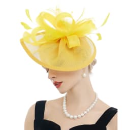 New Charming Fascinators Feather Wedding Drop Mesh Hat Flower Bride Cocktail Tea Party Headwear Women Hat Headban Hair Accessory