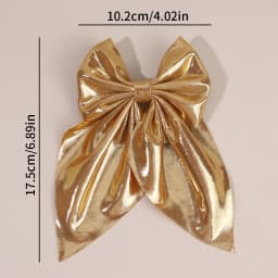 Large Size Satin Bow Hair Clip Gold Glossy Satin Butterfly Hairpin Smooth Surface Large Bow Accessories Headwear For women Girl